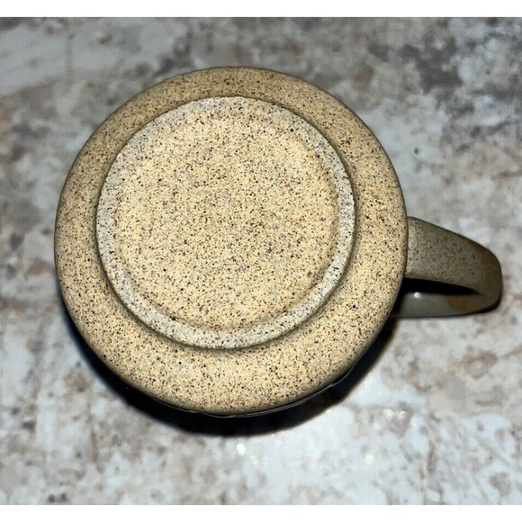 Vintage Flower Stoneware Coffee Mug Cup Floral Textured Two Sides Design - Picture 6 of 6